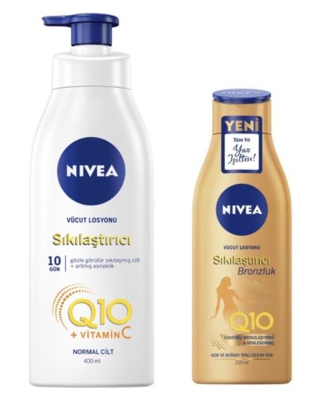 Nbody Q10 Sıkılaştırıcı Losyon Pomp 400 ml  Sıkılaştırıcı Bronzluk Vücut Losyonu 200 ml