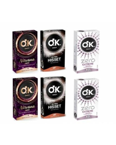 Prezervatif Nirvana Hot 20 Li + Ultra Hisset 20 Li + Zero Extreme 20 Li