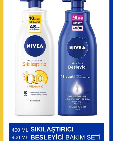 Q10 Sıkılaştırıcı Vücut Losyonu 400ml & Vücut Sütü Besleyici 400ml