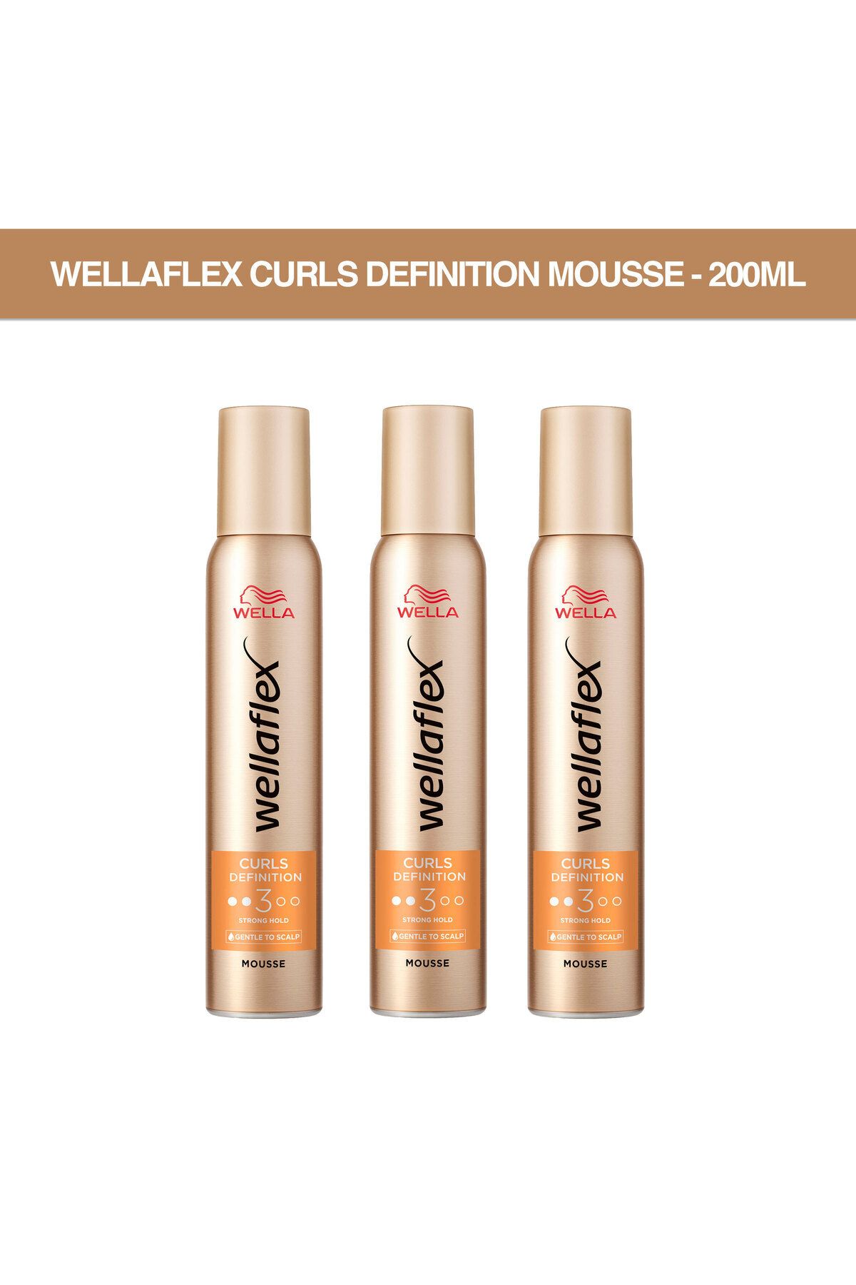 Wellaflex Curls Definition Mousse - 200ML 3'lü Paket