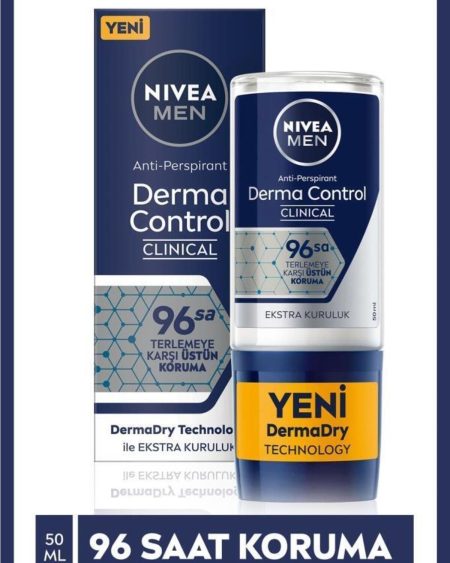 Derma Control Clinical Erkek Roll-on 50 Ml,96 Saat Üstün Koruma,ekstra Kuruluk,anti-perspirant