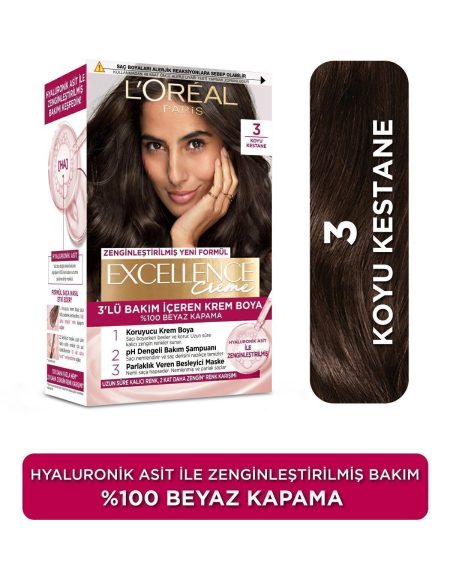 Excellence Creme Saç Boyası 3 Koyu Kestane