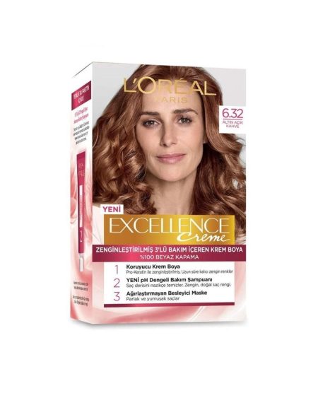 Excellence Creme Saç Boyası 6.32 Altın Açık Kahve