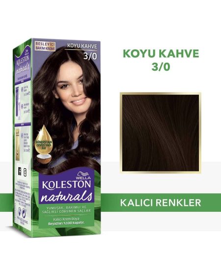 Koleston Naturals Saç Boyası 3/0 Koyu Kahve