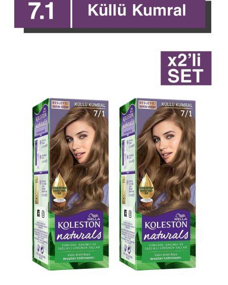 Koleston Naturals Saç Boyası 7/1 Küllü Kumral X2'li Set