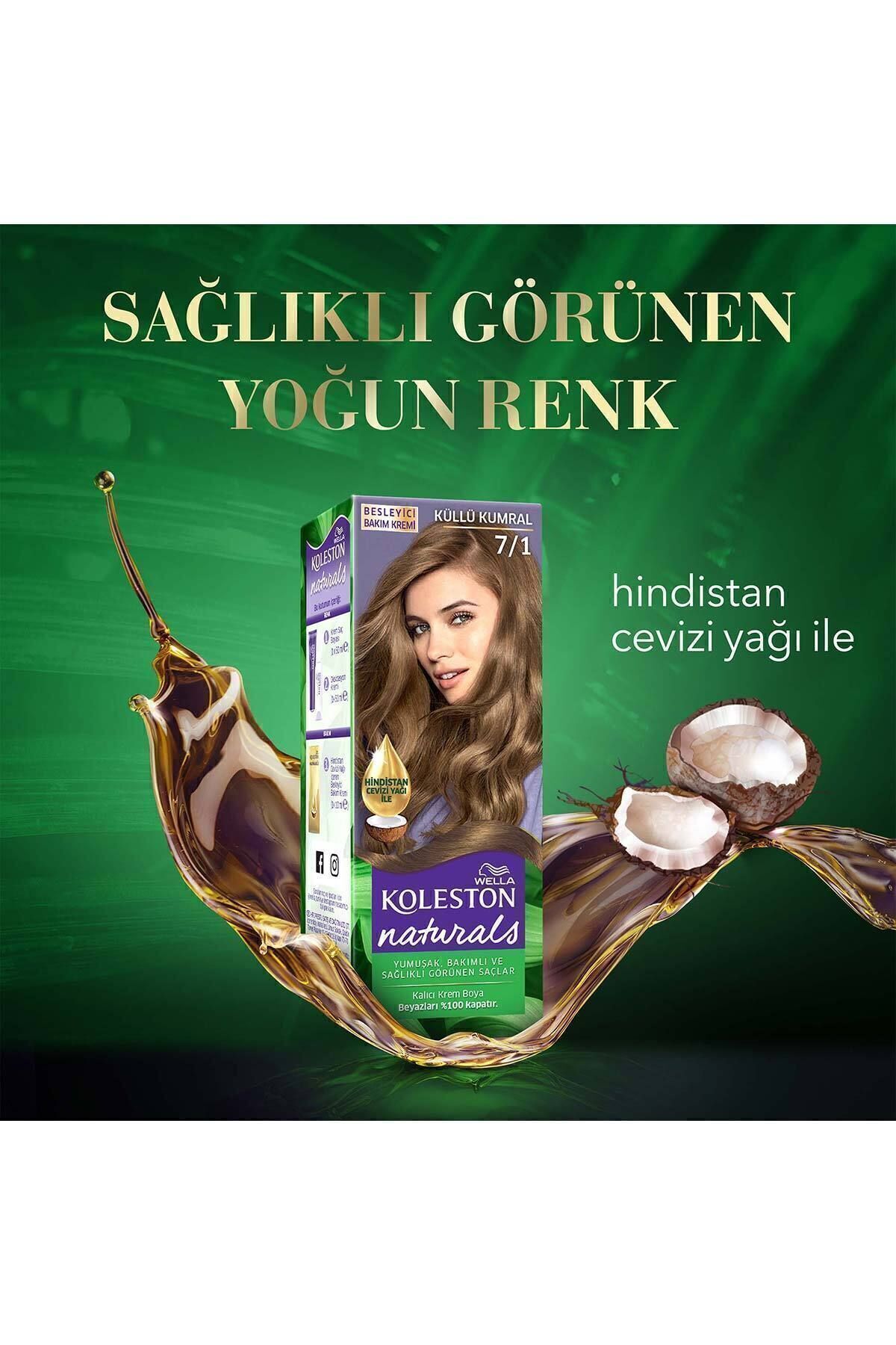 Koleston Naturals Saç Boyası 7/1 Küllü Kumral X2'li Set - Görsel 6