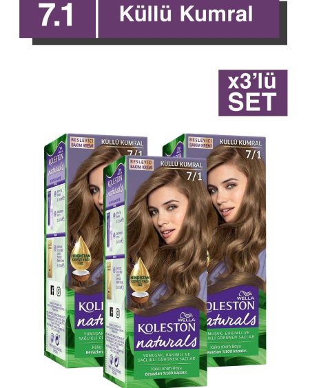 Koleston Naturals Saç Boyası 7/1 Küllü Kumral X3'lü Set