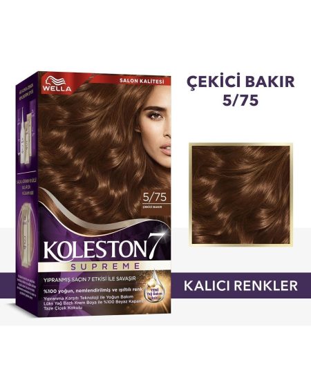 Koleston Supreme Kit Saç Boyası 5/75 Çekici Bakır