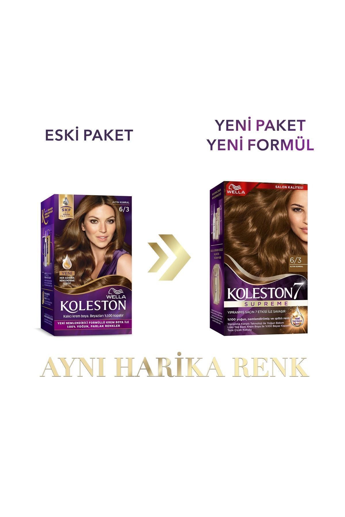 Koleston Supreme Kit Saç Boyası 6/3 Altın Kumral - Görsel 2
