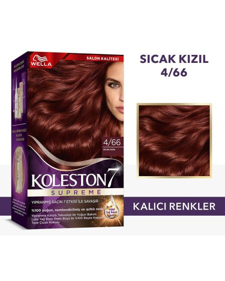 Koleston Supreme Saç Boyası 4/66 Sıcak Kızıl