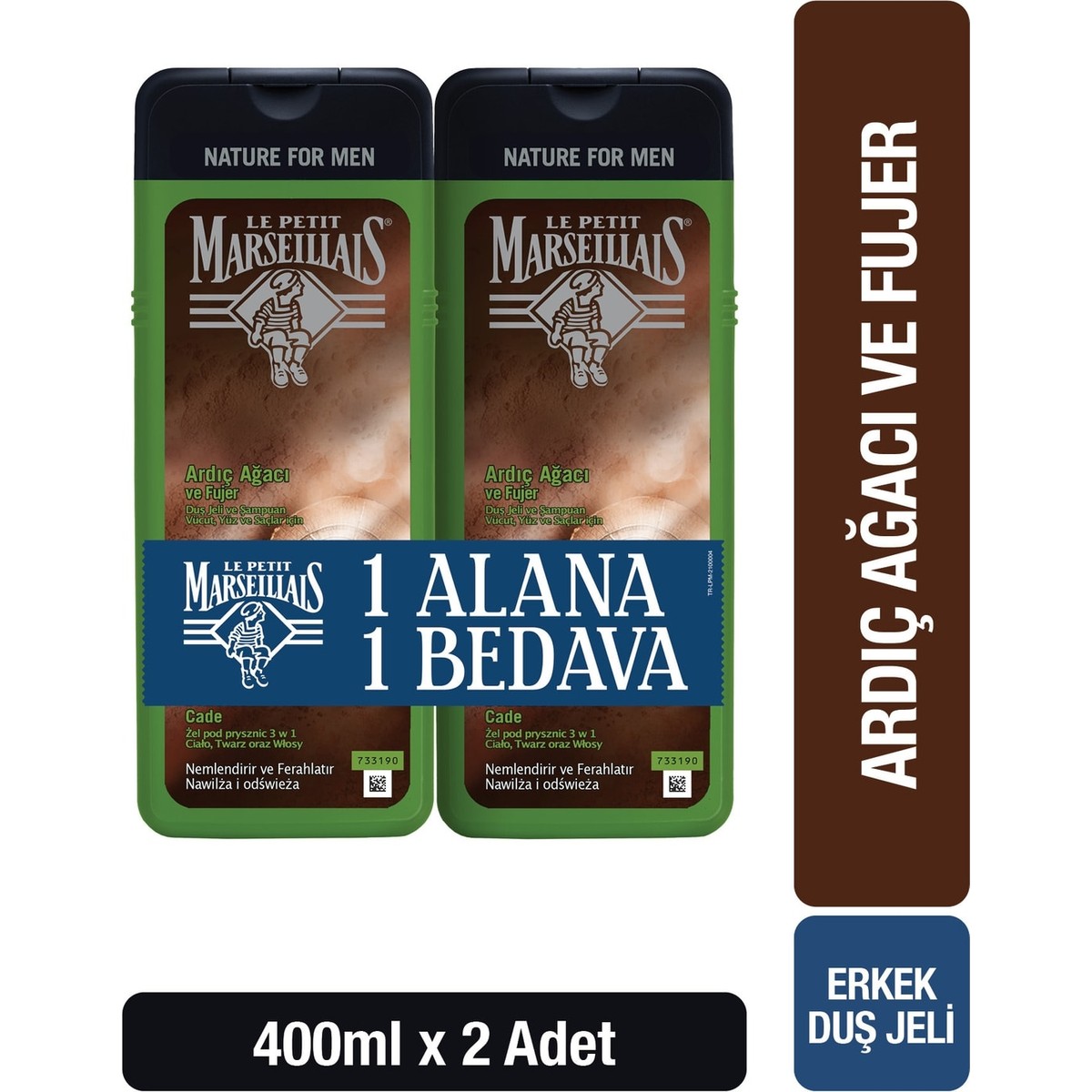 Le Petit Marseillais Ardıç Ağacı ve Füjer Duş Jeli 400ML X2