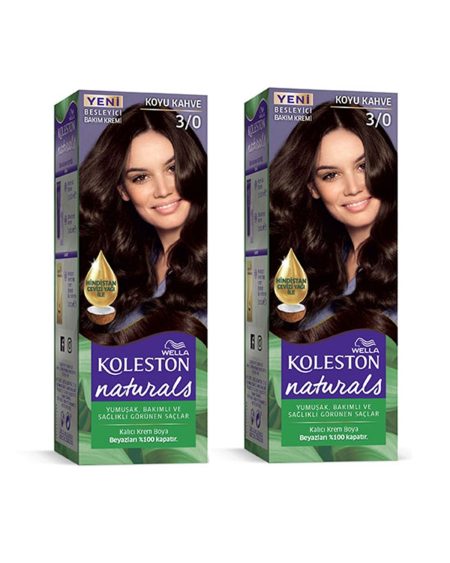 Naturals Saç Boyası Koyu Kahve 3/0 2x Paket
