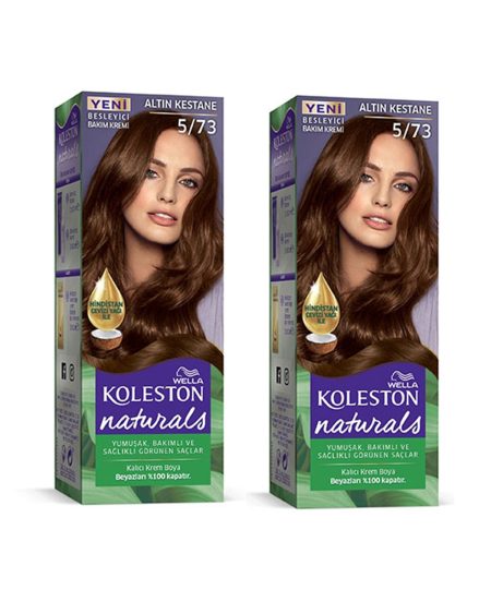 Toptanbulurum Naturals Saç Boyası Altın Kestane 5/73 2x Paket