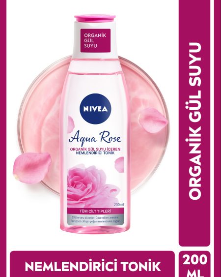 Aqua Rose Organik Gül Suyu İçeren Nemlendirici Tonik 200 ml,Nemlendirici,Eşit Cilt Tonu