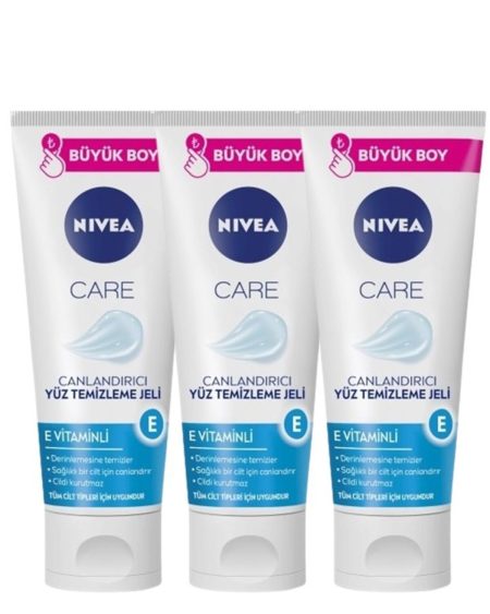 Canlandırıcı Yüz Temizleme Jeli E Vitaminli 225 Ml Tüm Cilt Tipleri * 3 Adet