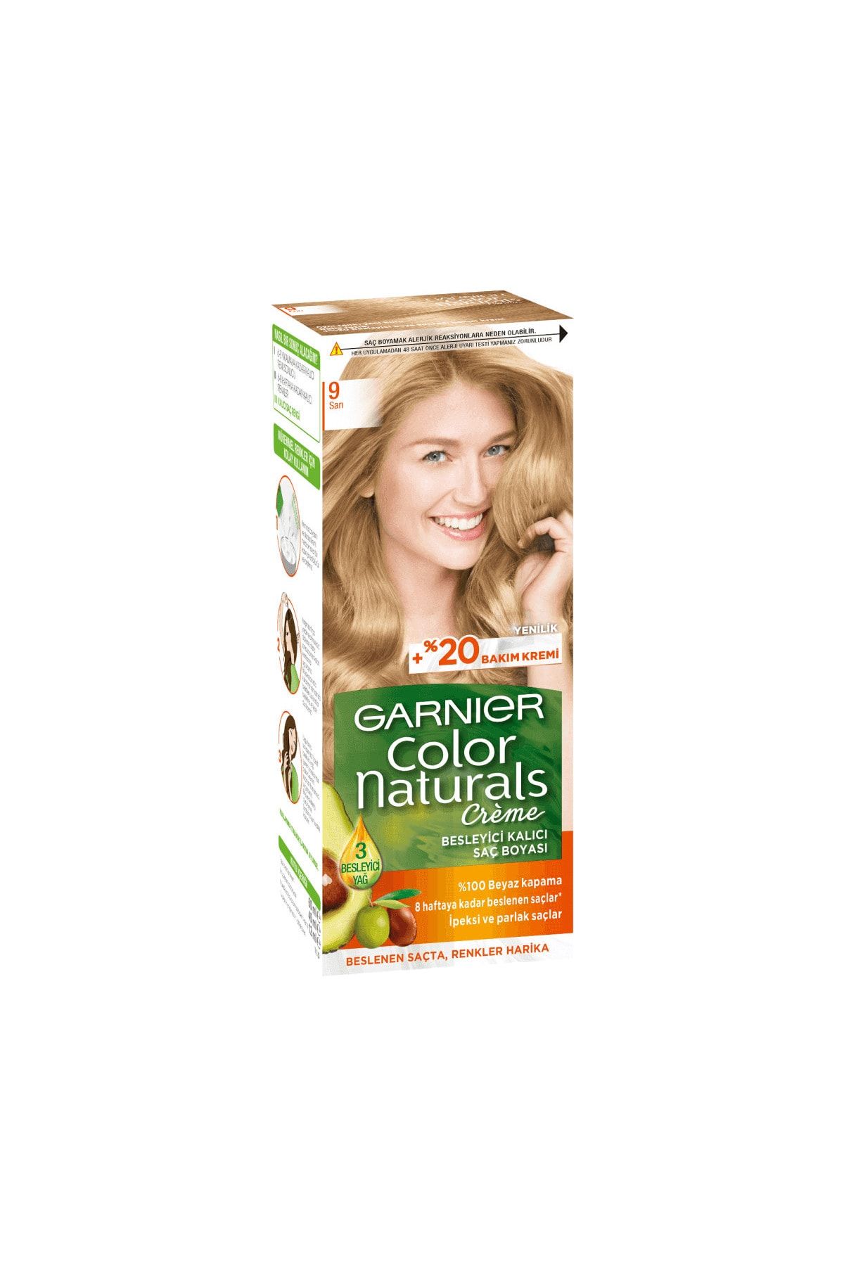 Color Naturals Saç Boyası Sarı No: 9
