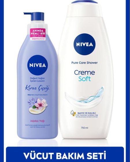 Creme Soft Kremsi Dokunuş Duş Jeli 750ml ve Değerli Yağlar Içeren Nemlendirici Vücut Losyonu 400ml