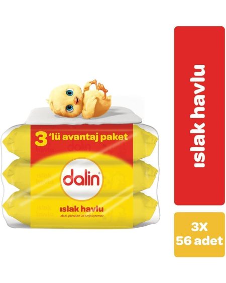 Klasik Islak Havlu 3 Paket 56 Adet