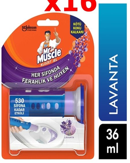 Klozet Jel Blok Tuvalet Temizleyici Lavanta 36g 16 Adet 530 Şifona Kadar Etkili Kötü Koku Kalkanı