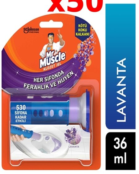 Klozet Jel Blok Tuvalet Temizleyici Lavanta 36g 50 Adet 530 Şifona Kadar Etkili Kötü Koku Kalkanı