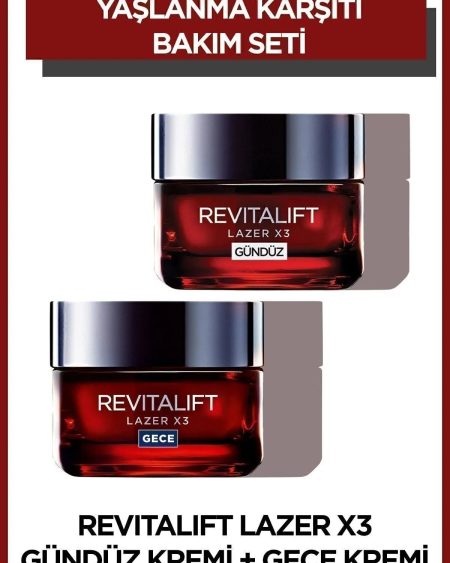 L'oréal Paris Revitalift Lazer X3 Yoğun Yaşlanma Karşıtı Gündüz Bakım Kremi Gece Bakım Kremi 50 ml