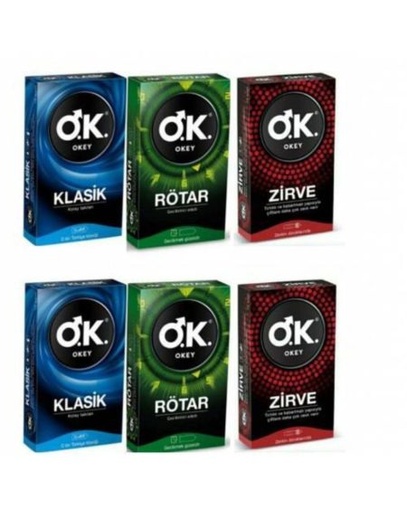 Prezervatif Klasik 20 Li + Rötar 20 Li + Zirve 20 Li