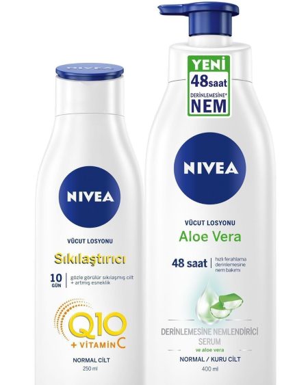 Q10 Sıkılaştırıcı Vücut Losyonu 250 ml + Aloe Vera Pump Losyon
