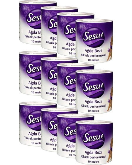 Sesu Yüksek Performanslı Ağda Bezi 10 METREX12 Adet Sesu