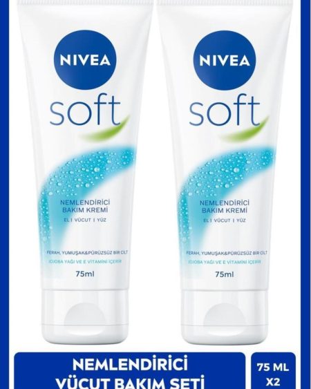 Soft Nemlendirici Bakım Kremi 75 Ml, Jojoba Yağı, E Vitamini, El Yüz Vücut, Yumuşak Cilt Hissi