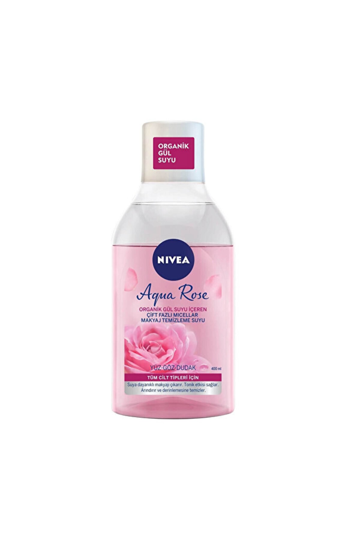Aqua Rose Micellar - Gül Suyu İçeren Çift Fazlı Makyaj Temizleme Suyu - 400 ml