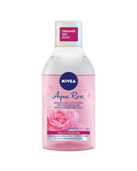 Aqua Rose Organik Gül Suyu İçeren Çift Fazlı Temizleme Suyu 400 ml