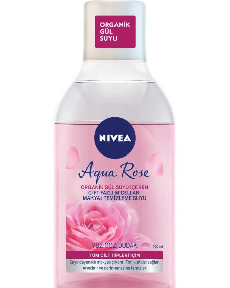 Aqua Rose Organik Gül Suyu Içeren Çift Fazlı Temizleme Suyu 400 ml