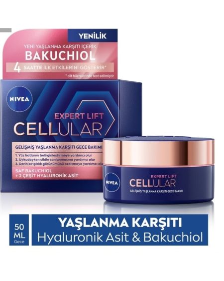 Bakuchiol Cellular Expert Lift Spf 30 Gelişmiş Yaşlanma Karşıtı Gece Yüz Kremi 50ml