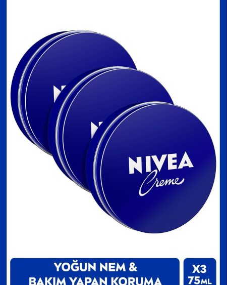 Creme 75ml, Bakım Yapan Koruma, Uzun Süreli Yoğun Nemlendirici, El Yüz ve Vücut, X3 Adet