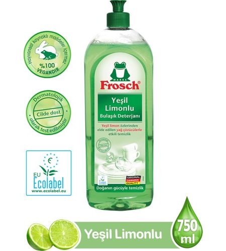Frosch Bulaşık Deterjanı Yeşil Limonlu 750 ml