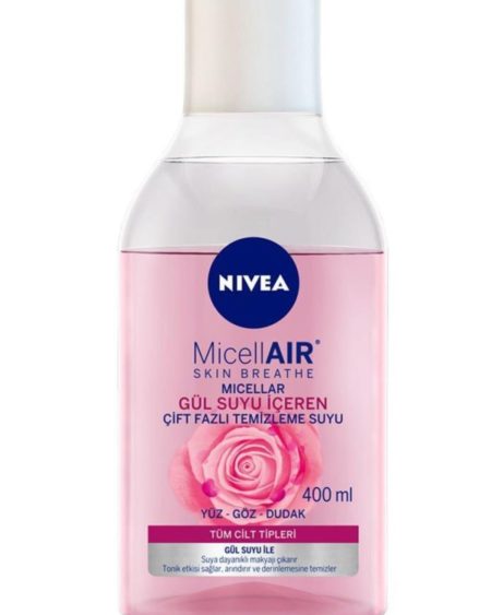 Gül Suyu Içeren Çift Fazlı Makyaj Yüz Temizleme Suyu 400 ml