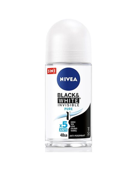 Invisible Pure Black White Kadın Deodorant Roll-on 50 ml