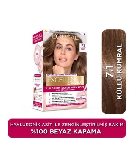 L'Oréal Paris Excellence Creme 7.1 Küllü Kumral Saç Boyası