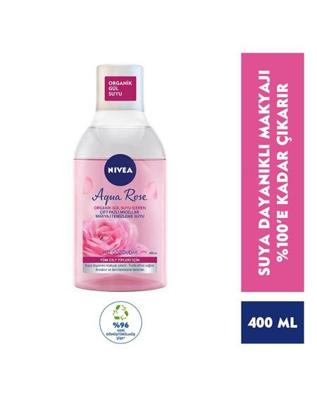 Makyaj Temizleme Suyu Micellar Gül Suyu Içeren Çift Fazlı