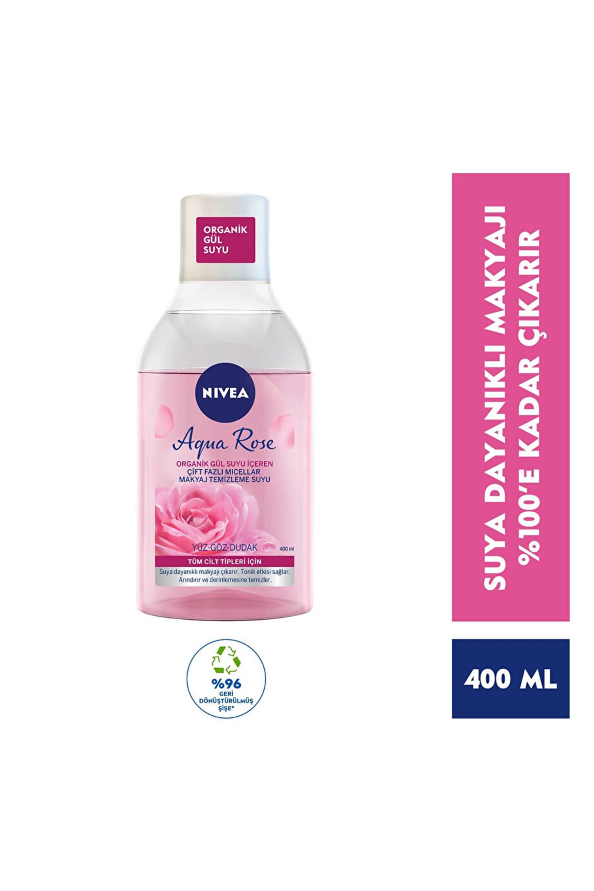 Makyaj Temizleme Suyu Micellar Gül Suyu Içeren Çift Fazlı