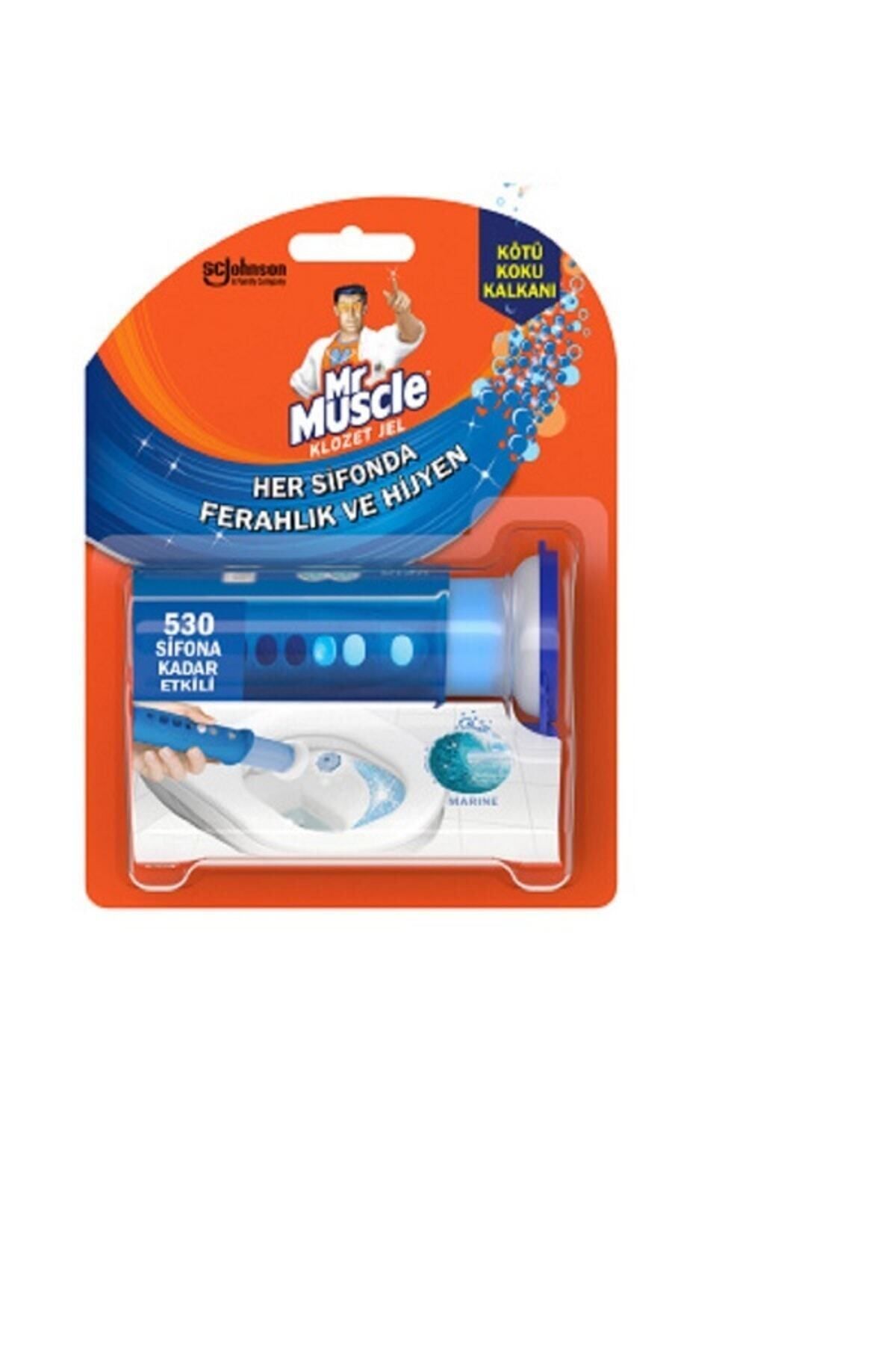 Mr Muscle Klozet Jel Blok, Tuvalet Temizleyici, Marine, 36g