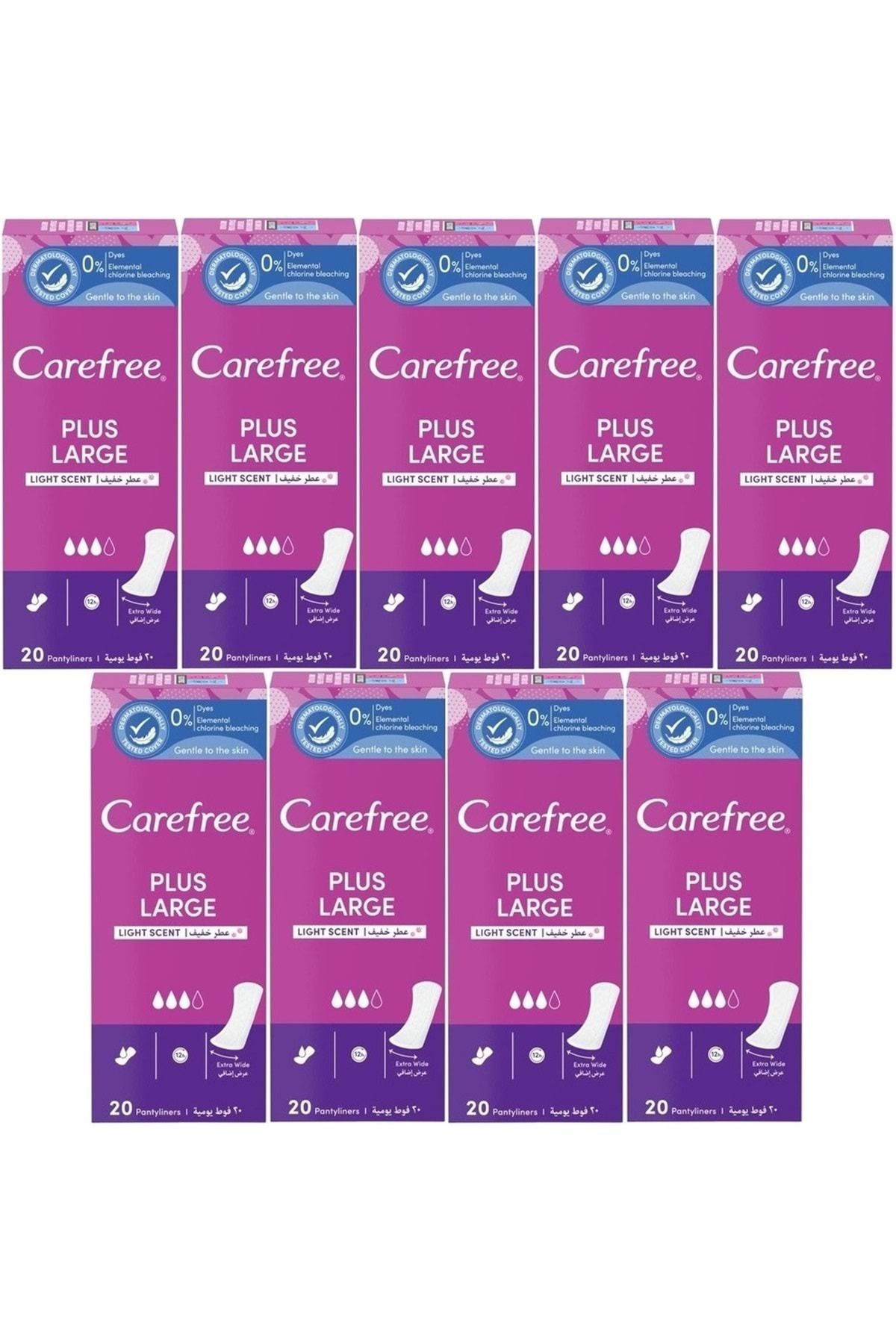 O.B Carefree Günlük Ped Hafif Parfümlü Plus Large 180 Adet (9PK*20)