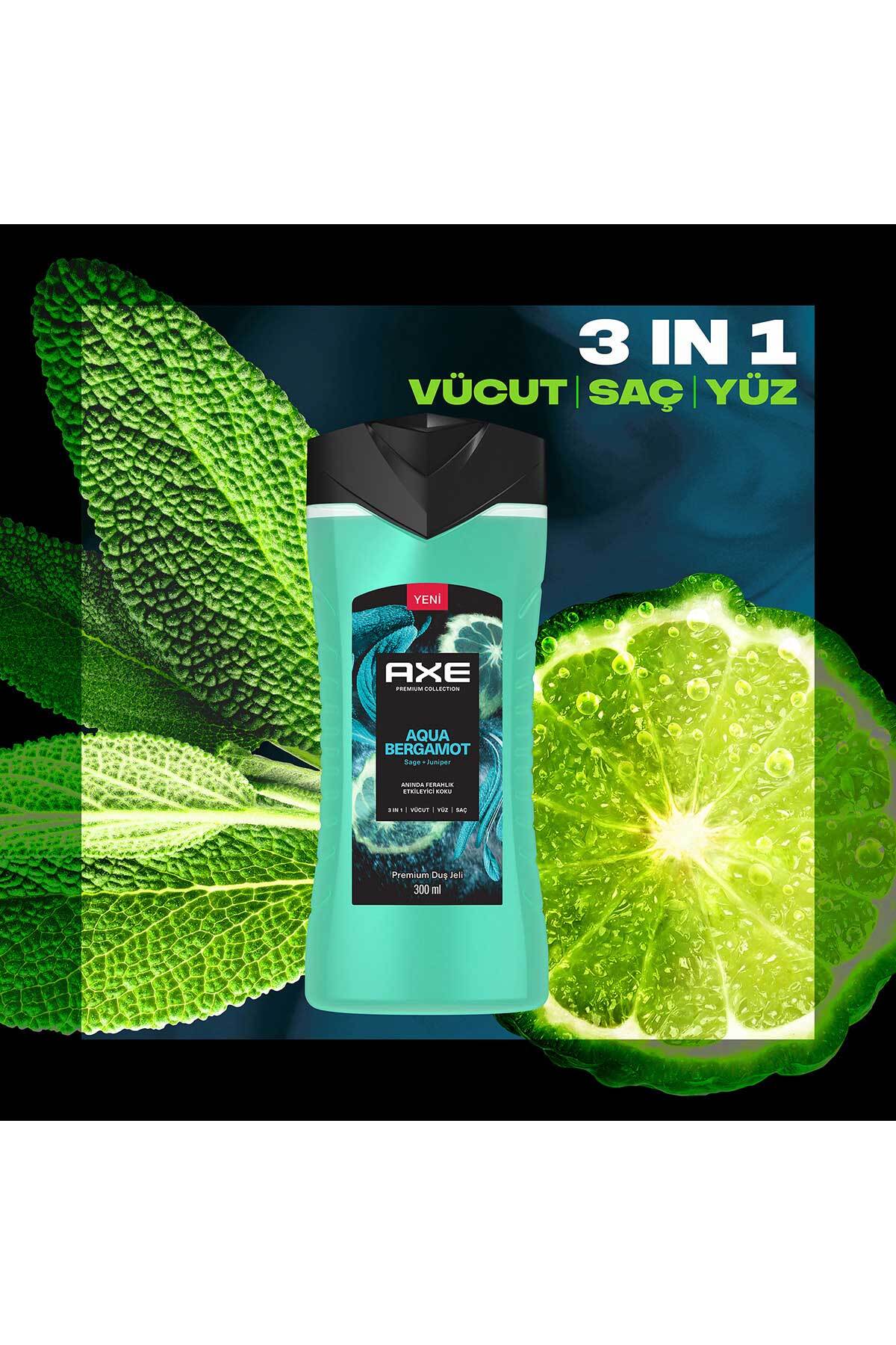 Premium Collection Duş Jeli Aqua Bergamot 3 In 1 Vücut Saç Yüz 300 ml X2 - Görsel 7