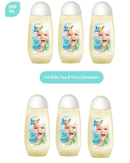 Saç Ve Vücut Şampuanı 200 Ml X6