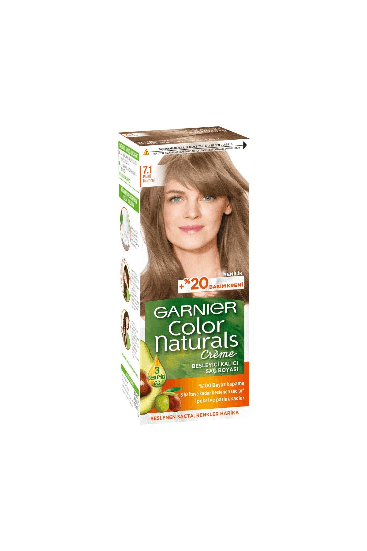 Color Naturals Saç Boyası Küllü Kumral No: 7.1