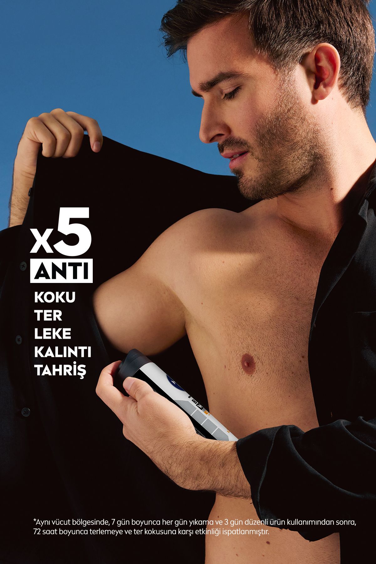 MEN Erkek Sprey Deodorant Black&white Invisible Original 150 ml,72 Saat Koruma, X5 Adet - Görsel 3