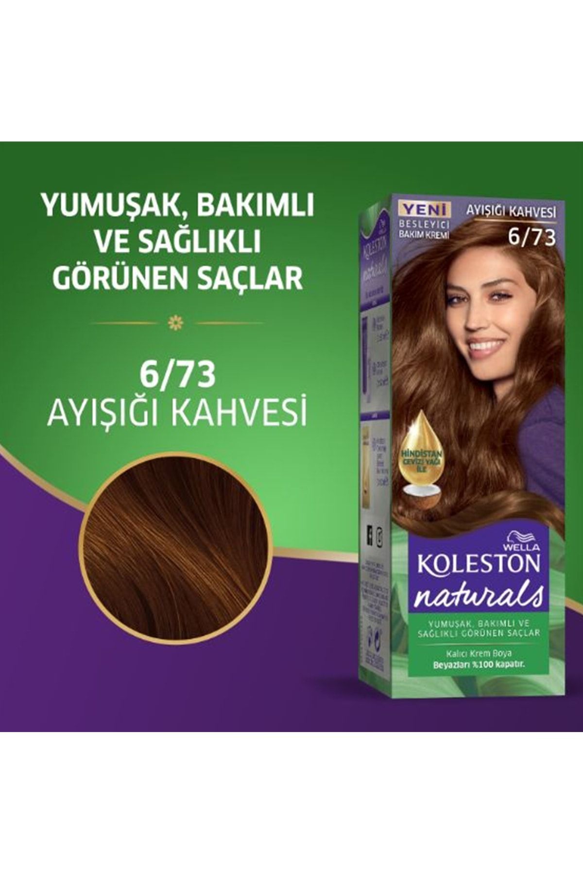 Naturals Saç Boyası Ayışığı Kahvesi 6/73 2x Paket - Görsel 4