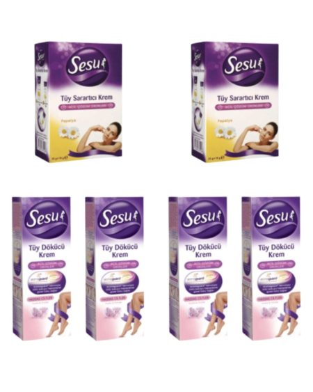 Tüy Dökücü 100 ml 4 Adet + Tüy Sarartıcı 35+18gr 2 Adet