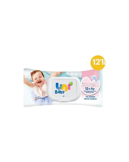 Uni Baby İlk Adım Islak Havlu 12 x 52 Yaprak